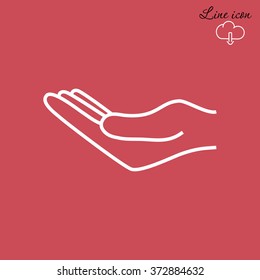 Line icon- hand