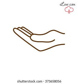 Line icon- hand