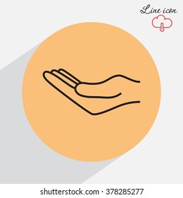 Line icon- hand