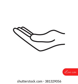 Line icon- hand