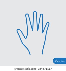 Line icon- hand