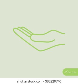 Line icon- hand