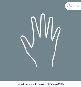 Line icon- hand