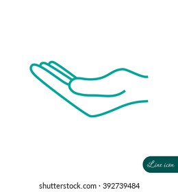 Line icon- hand