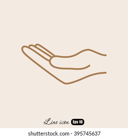Line icon- hand