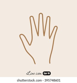 Line icon- hand
