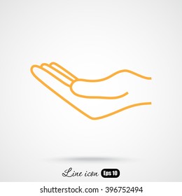Line icon- hand