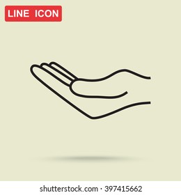 Line icon- hand