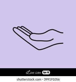 Line icon- hand