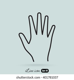 Line icon- hand