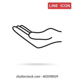 Line icon- hand