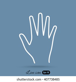 Line icon- hand