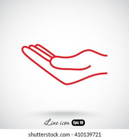 Line icon- hand
