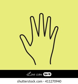 Line icon- hand