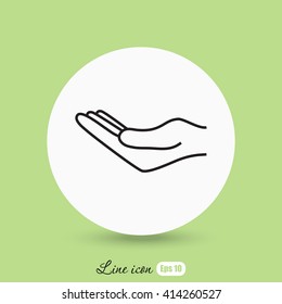 Line icon- hand