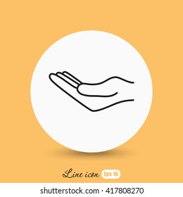 Line icon- hand