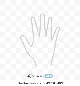 Line icon- hand