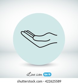 Line icon- hand