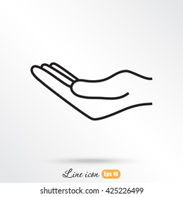 Line icon- hand
