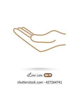 Line icon- hand