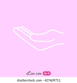 Line icon- hand