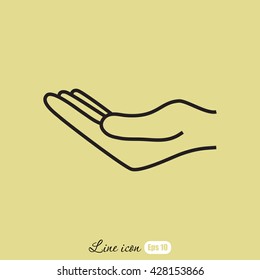 Line icon- hand