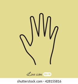 Line icon- hand