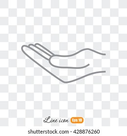 Line icon- hand