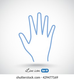 Line icon- hand