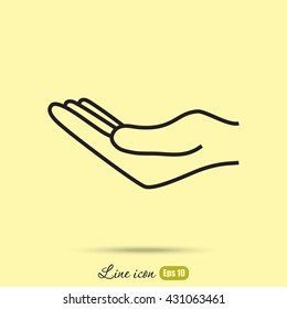 Line icon- hand