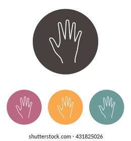 Line icon- hand