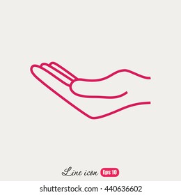 Line icon- hand