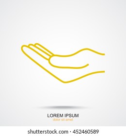 Line icon- hand