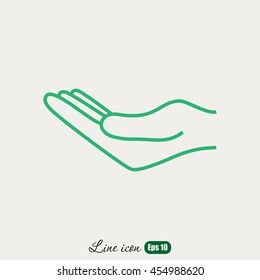 Line icon- hand