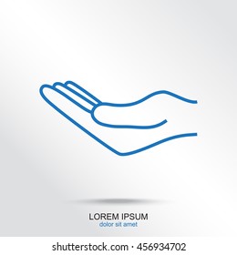 Line icon- hand