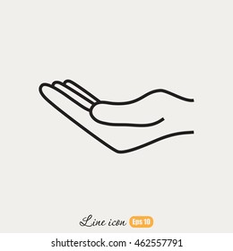 Line icon- hand