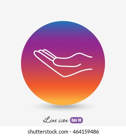 Line icon- hand