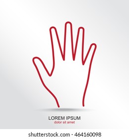 Line icon- hand