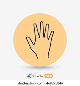 Line icon- hand