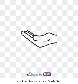Line icon- hand