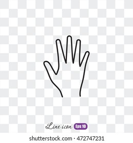Line icon- hand