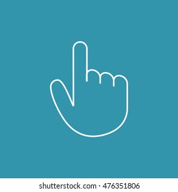 Line Icon of Hand.