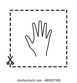 Line icon- hand