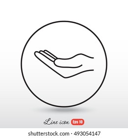 Line icon- hand