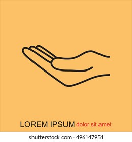 Line icon- hand