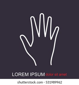Line icon- hand