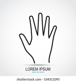 Line icon- hand