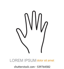 Line icon- hand