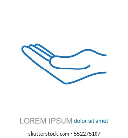 Line icon- hand