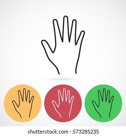 Line icon- hand